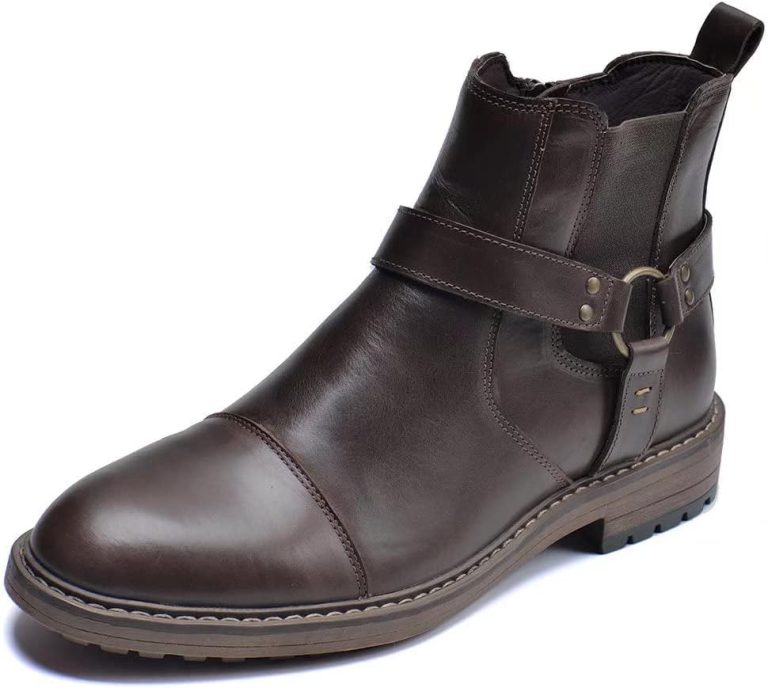Men’s Pointed Toe Lace-Up Ankle Boots, British Style Business Wedding Dress Boots